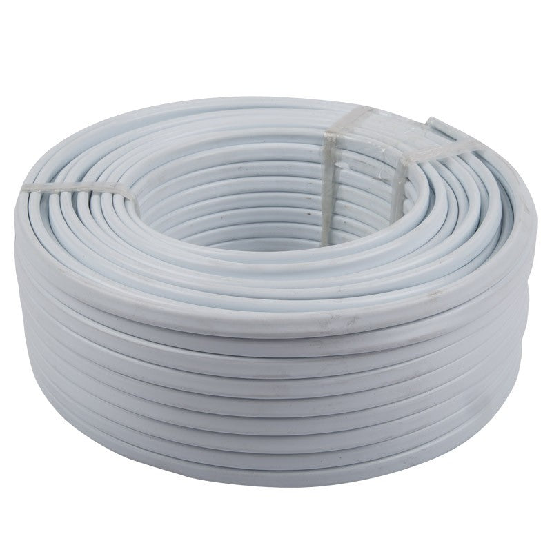 Cable Flat 2 Core + Earth White 2.5 Mm 100 M
