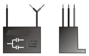 Capacitor C/Fan 0.15u F+1.2u F 450 Vac Mac0.15 Mf+1.2 Mf450 Vk - Livestainable.co.za