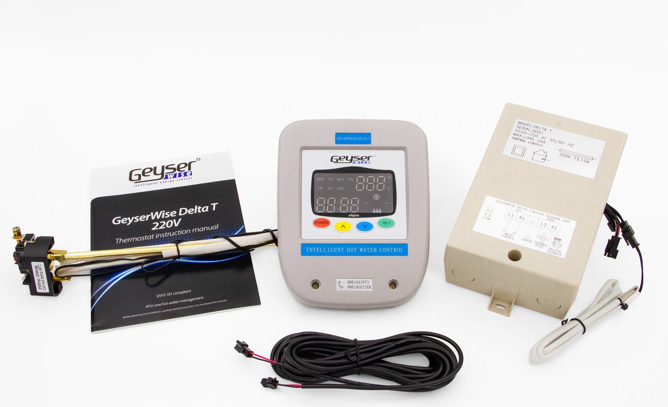 Geyserwise Delta T - Temperature Differential Controller for 220V Split Pump Solar Geysers - Livestainable.co.za