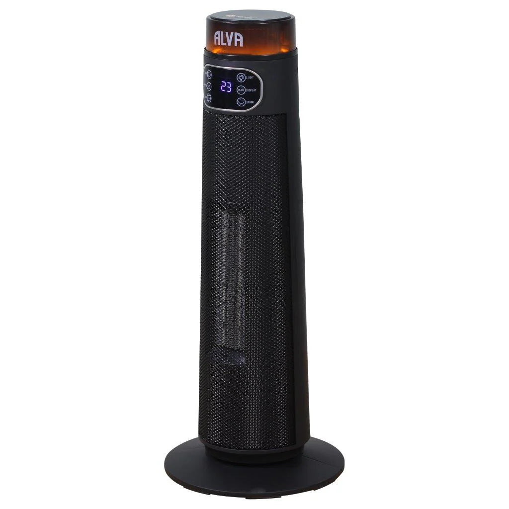 Electric Tower Fan Heater | Light Effect Design | Led Display Panel | Remote Control