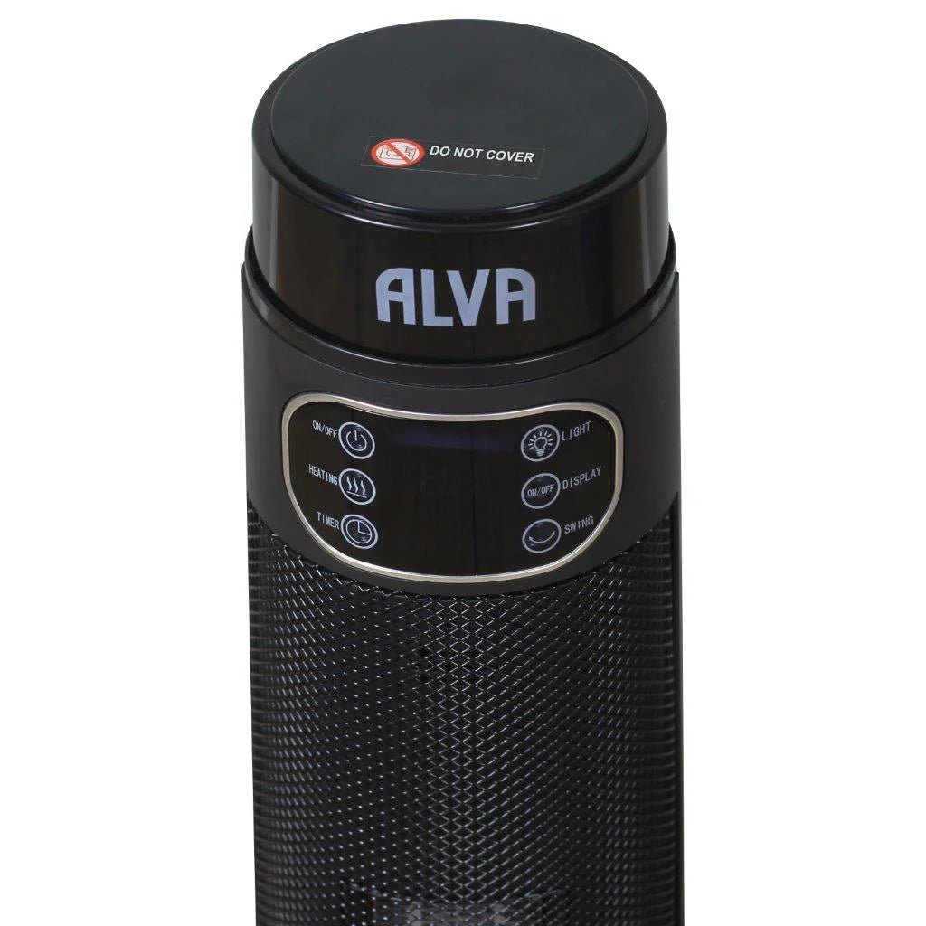 Electric Tower Fan Heater | Light Effect Design | Led Display Panel | Remote Control