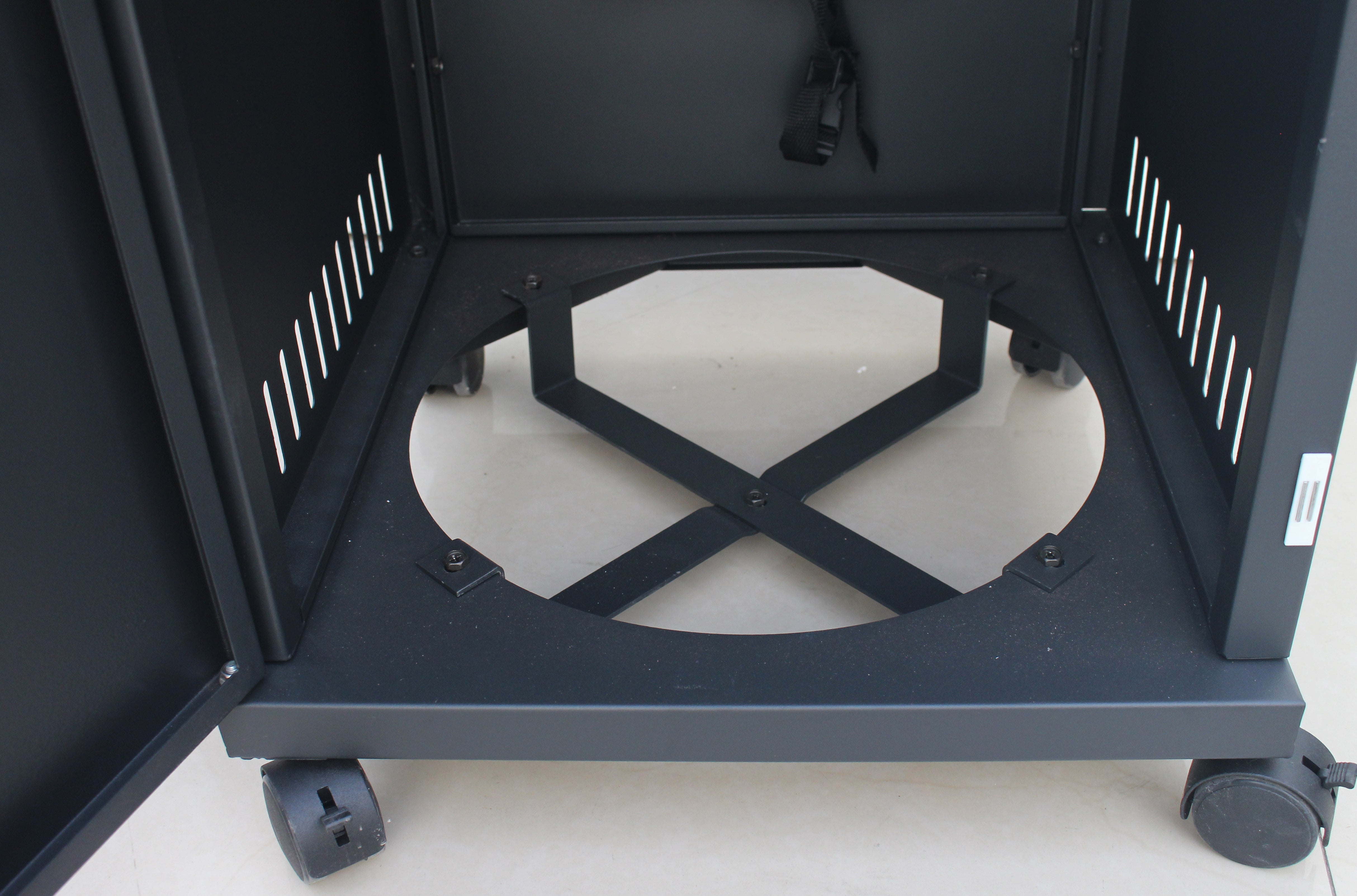 Short Stand Gas Patio Heater Ceramic Log Style