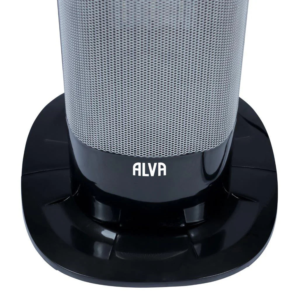 Electric Tower Fan Heater | Flame Effect Design | Remote Control