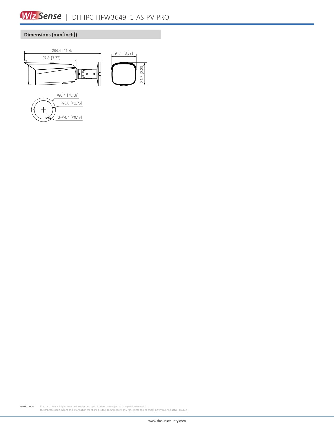 Dahua TOIC Cylindrical 6MP 50M IR 2.8MM W/Audio W/Sense