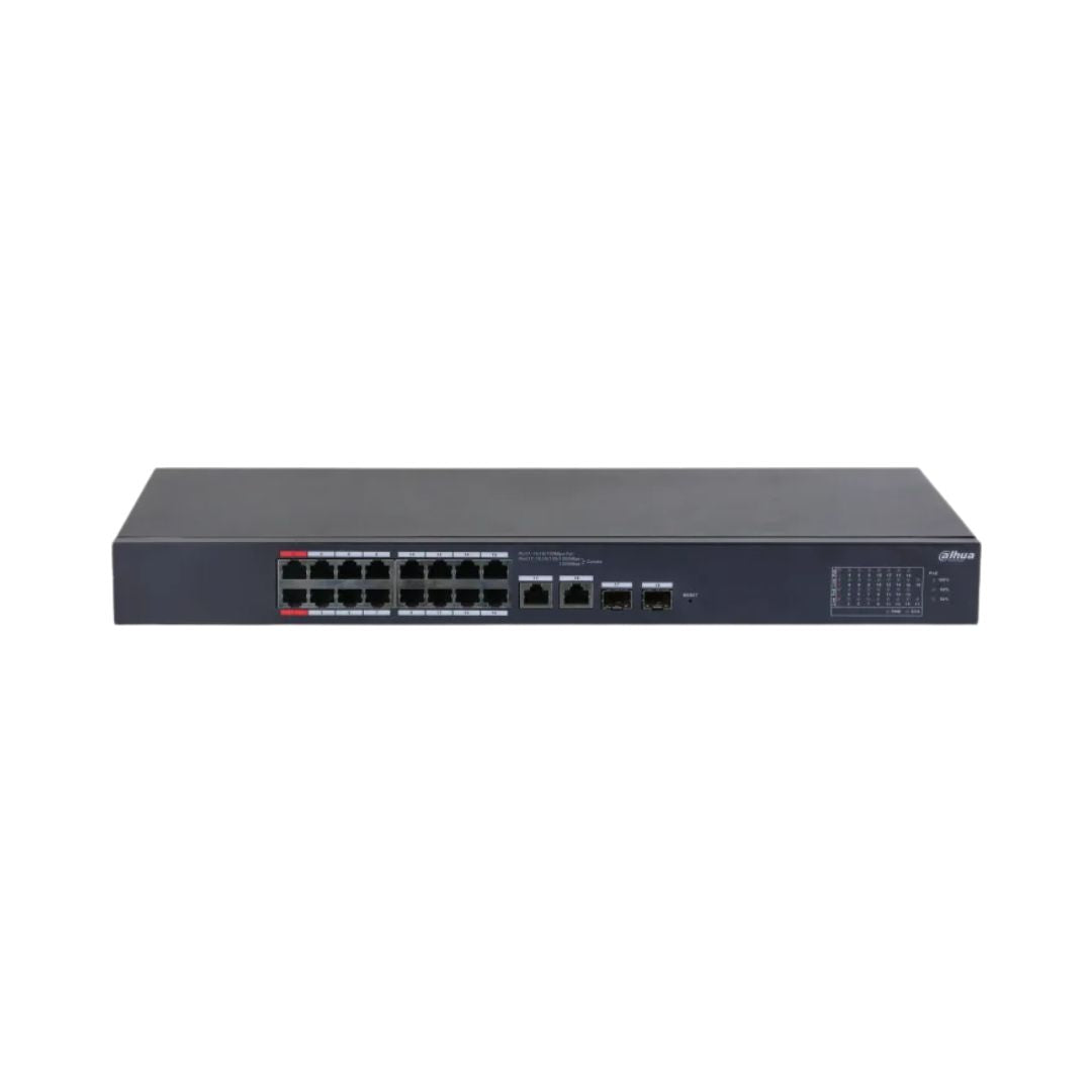 Dahua Gigabit Cloud Managed Switch 18 Port : 16X POE, 2X SFP, 2X Uplink, 190W