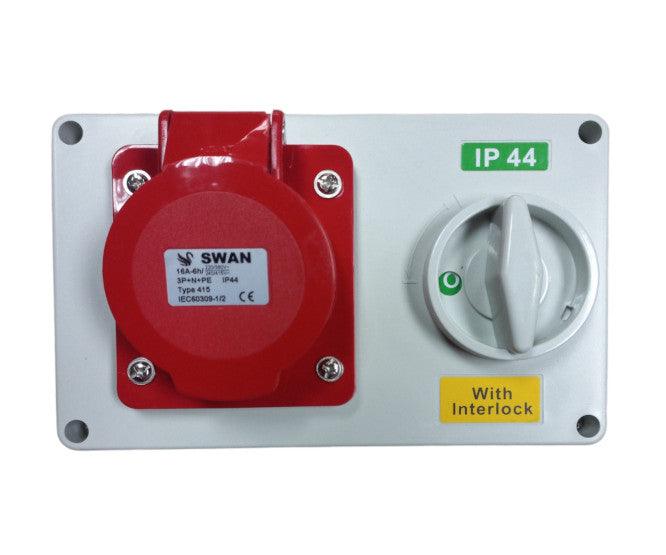 Socket Interlock 16 A 3 P N E 380 V Ip44 Ips Ce 1415 - Livestainable.co.za