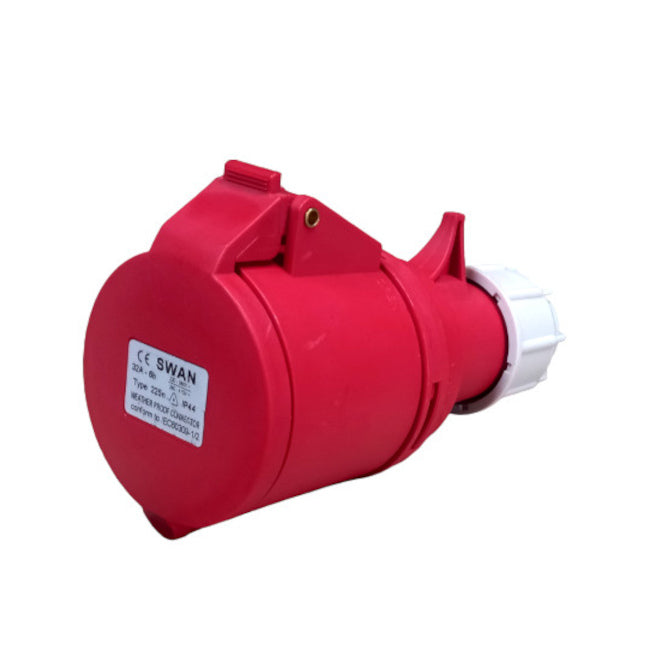 Inline Industrial Coupler Socket 32 A 5 P (3 P+E+N) Ip44 Ips Ce 225 N