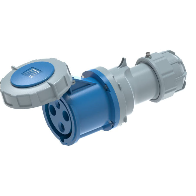 Inline Industrial Coupler Socket 125 A 4 P (2 P+E+N) Ip67 Ips Ce 2432