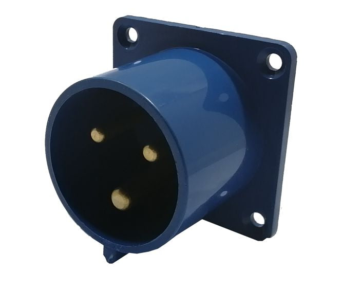 Industrial Panel Mount Plug 16 A 2 P+E 220 V Ip44 Ips Ce 613