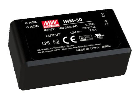 Power Supply Dip I=220 O=12 2.5 A 30 W Irm 30 12