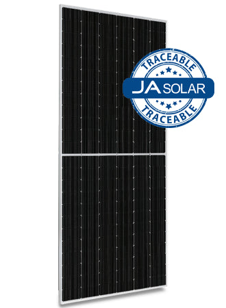 Ja Solar 595 W N Type Bifacial Double Glass Half Cell Mbb Traceable Lb Mc4