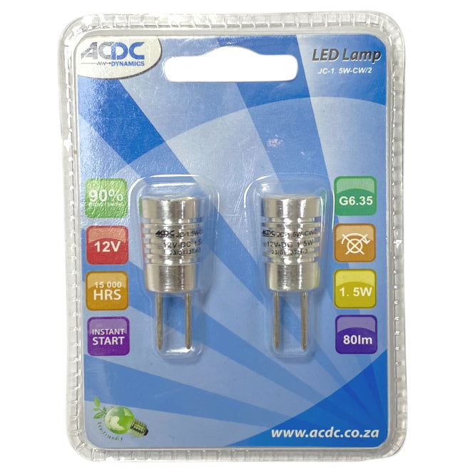 Led Lamp 1.5 W 80lm Cool White 4200 K 12 Vdc G6.35 Jc 1.5 W Cw/2