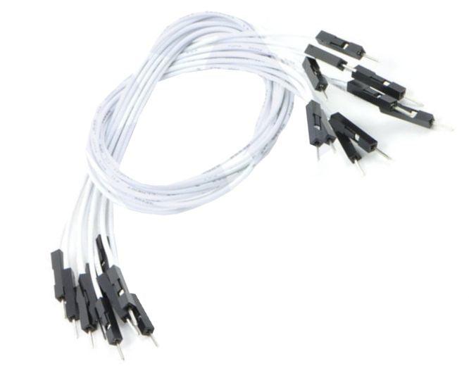 Jumper Lead 200mm Plug Plug White 10 P/Bag Me18 010 02 Pp Wt *A* - Livestainable.co.za