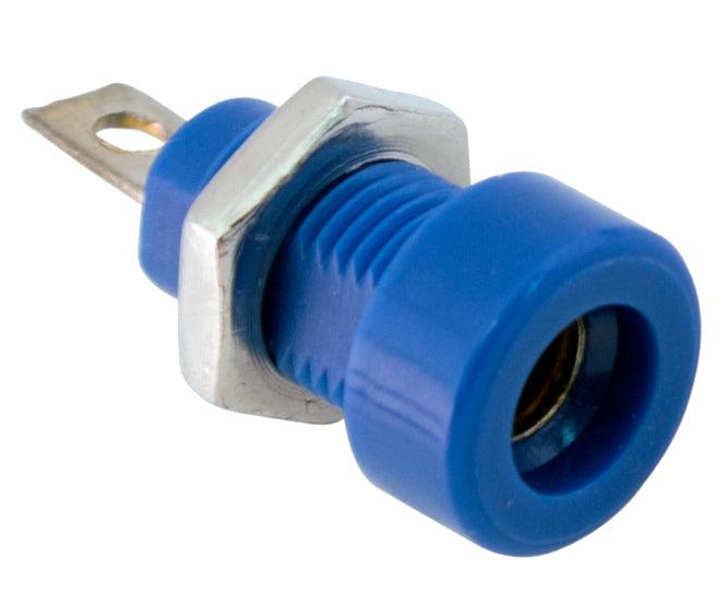 Socket Banana 4mm Blue Solder K214 Blue - Livestainable.co.za