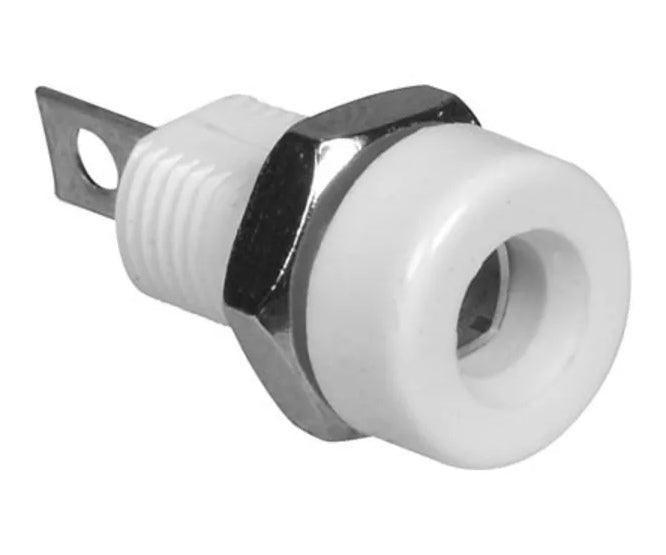 Socket Banana 4mm White Solder K214 White - Livestainable.co.za