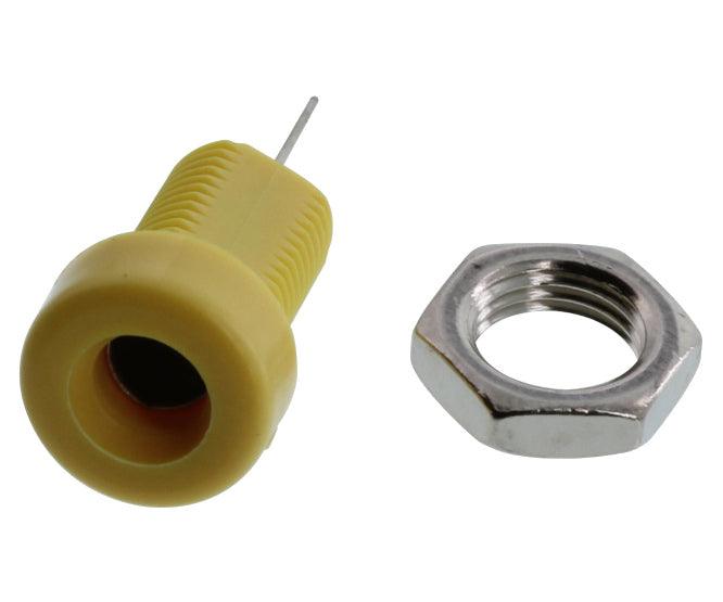 Socket Banana 4mm Yellow Solder K214 Yellow - Livestainable.co.za