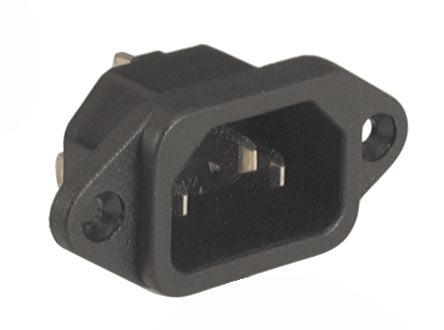 C14 Iec Plug Adapter Press Fit 15 A 250 Vac Flanged K241