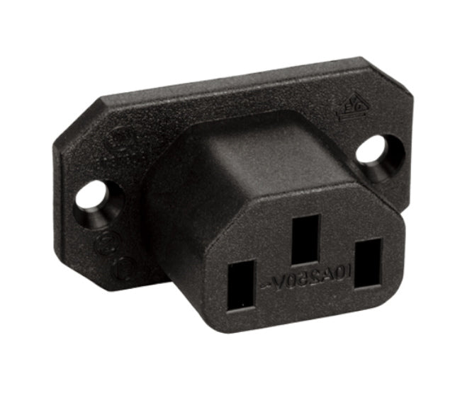 Iec Flanged Ac Socket 250 V 10 A 4.8mm Terminals K241510