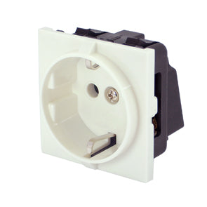 Schuko Mains Socket Snapfit Panel Mount K2524