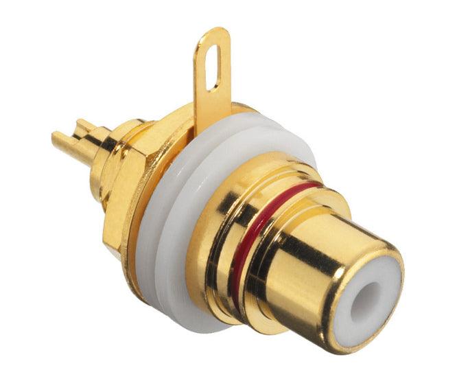 Rca Socket P/M Gold/Plated Red K29487 Red - Livestainable.co.za