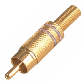 Plug Rca In Line Gold Metal Wt K29522 Wt 5 Mm