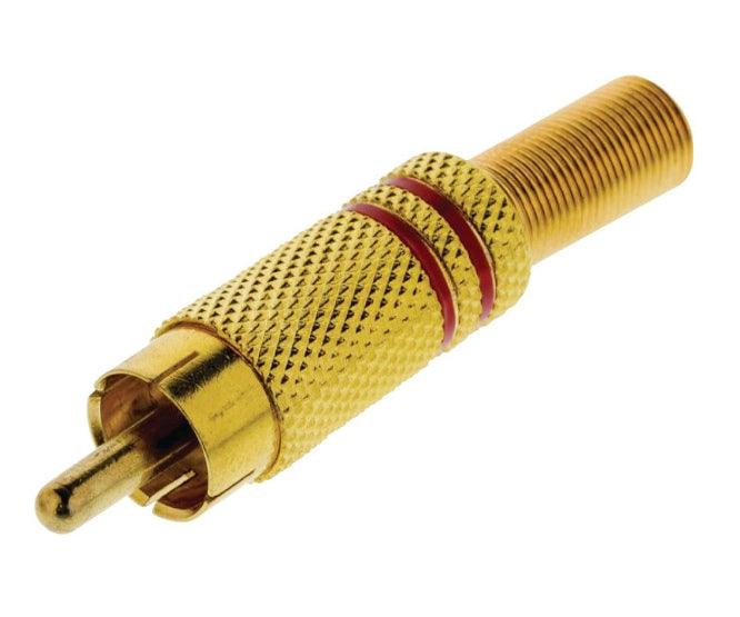 Rca Plug Connector Gold W/Spring Sleeve K29523 Rd 6 Mm - Livestainable.co.za