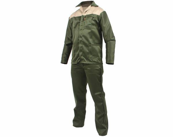 Overall 2 Pce 2 T Khaki/Grn Size 52 Chest 48 Waist - Livestainable.co.za