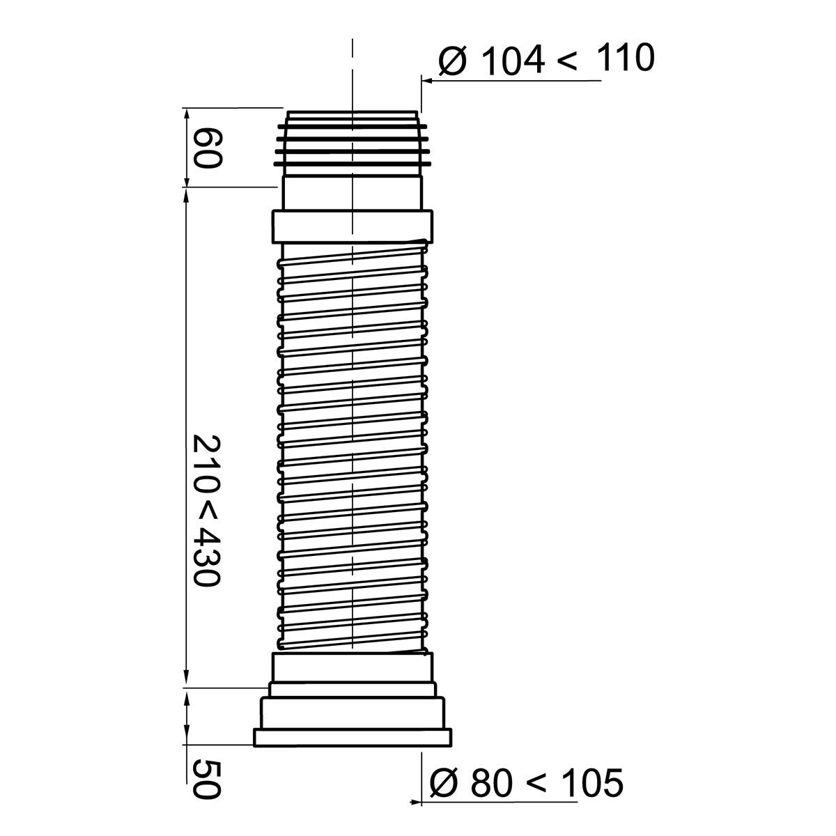 Wirquin Jollyflex Long 110 Mm 210 430 Mm + Fins - Livestainable.co.za