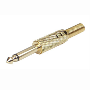 Plug 6.3 Mono Met Sleeve Gold K305 C