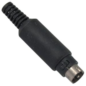 Plug Mini Din Str 4 P W/Sleeve K3163 B