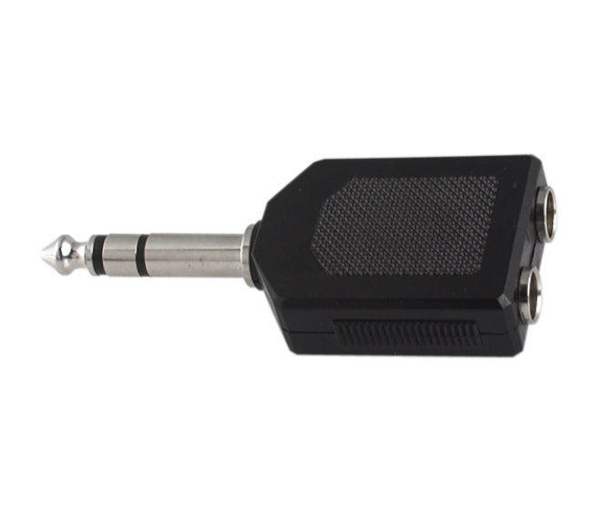 Stereo 6.3mm Adaptor Plug To Dual Socket K3240