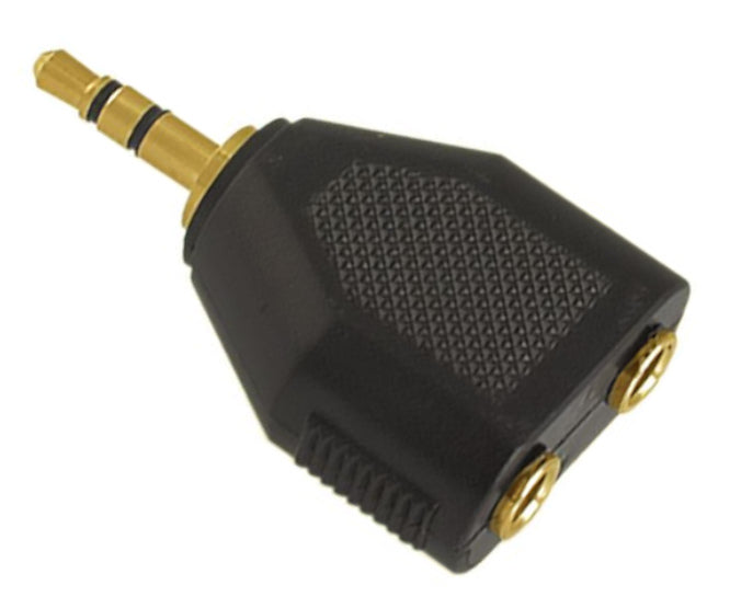 Adapter 3.5 Plug 2 Socket Gold Stereo K32441