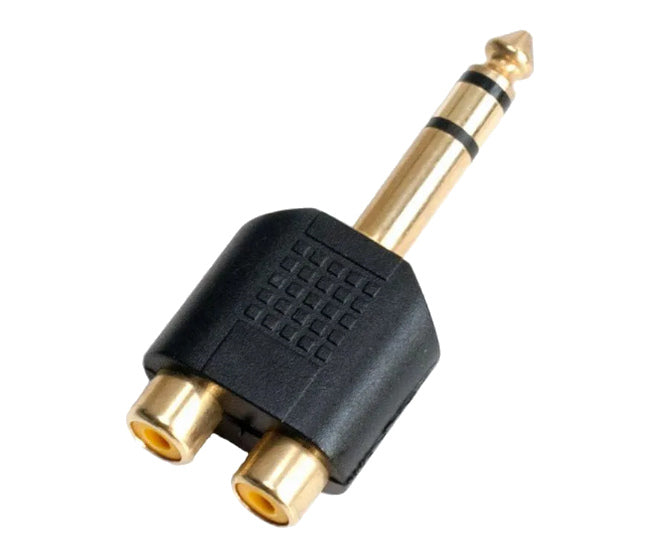 Adapter 6.3mm Plug Stereo 2x Rca Socket K326011