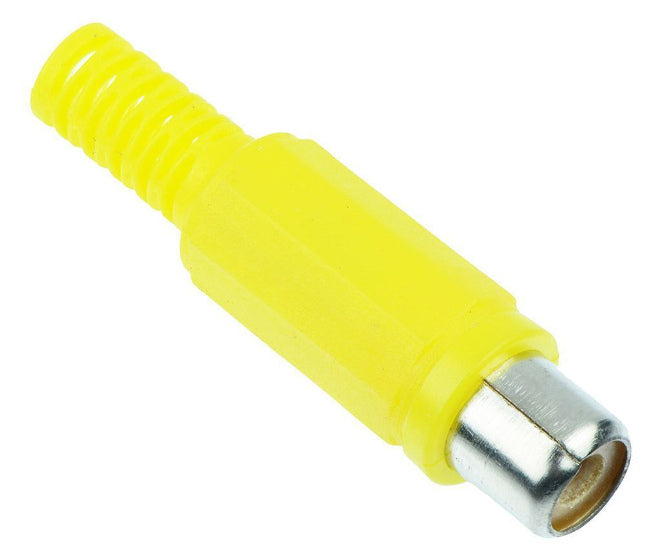 Rca Socket Inline Yellow W/Sleeve K366 A Yl