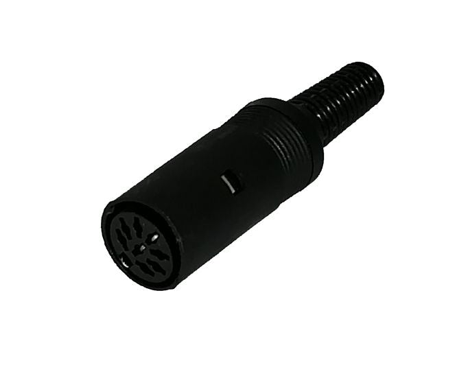 Socket Din In Line 8 W 315 Deg Black K3690 H Blk