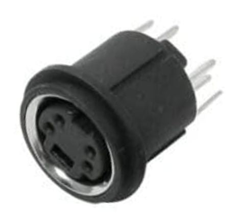 Socket Mini Din 4 Way Pcb Str K37130 B