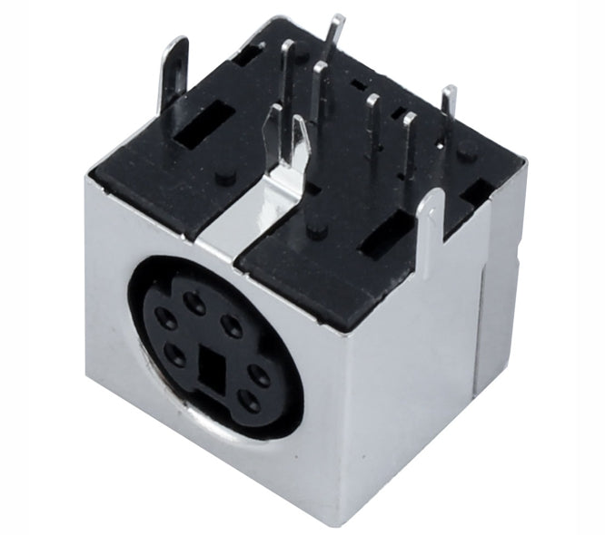 Socket Mini Din 6 W R/A Pcb Mount K3715 F *A*