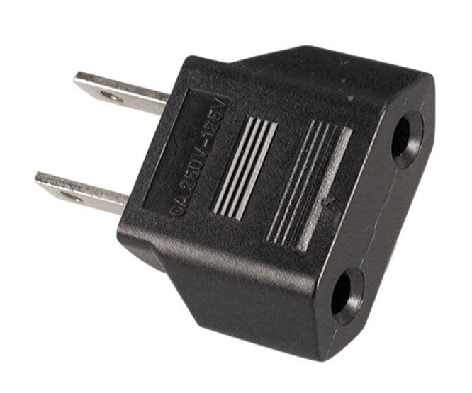 Mains Adaptor 2 Pin Flat Pins To Round Socket K37671 - Livestainable.co.za