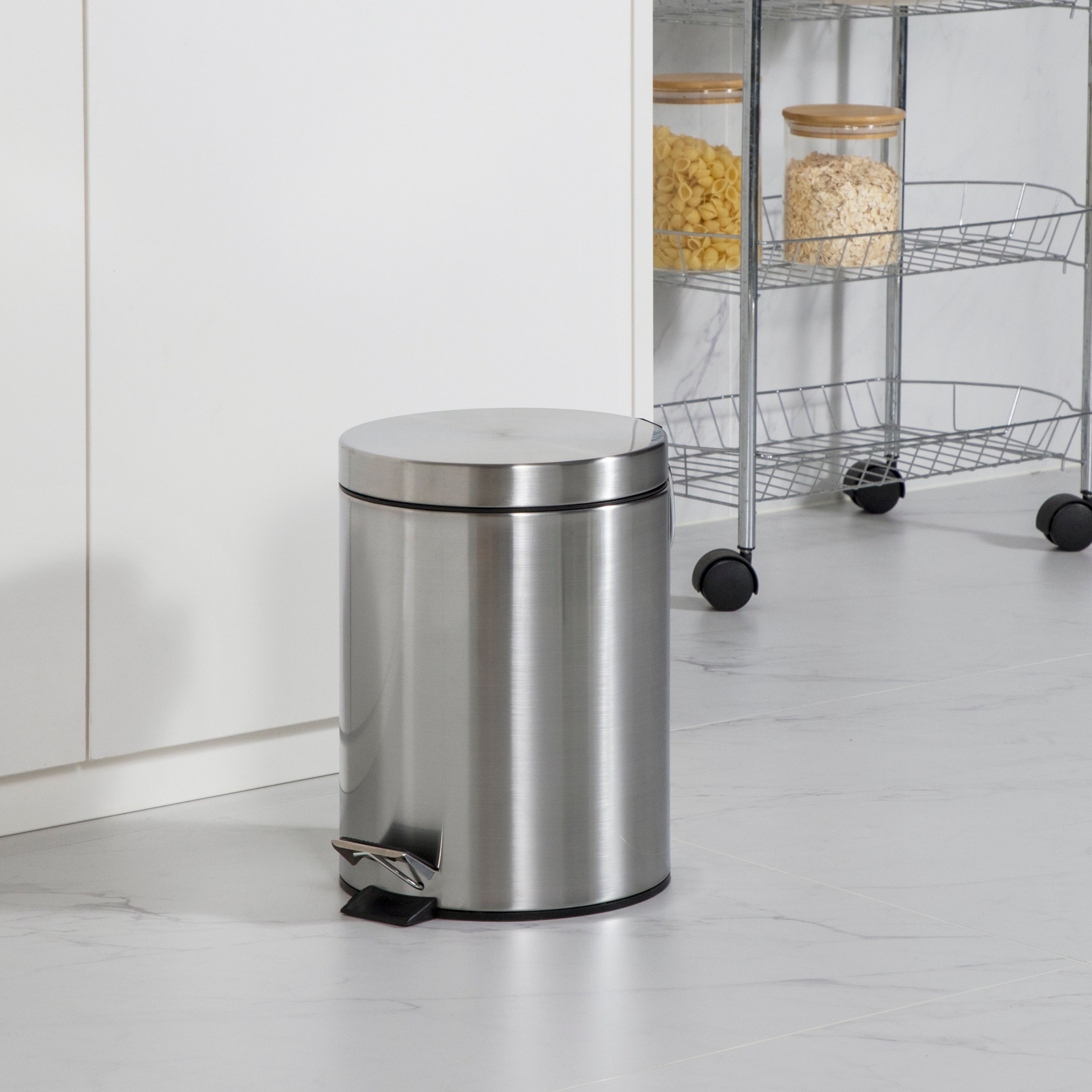 5 L Steel Pedal Bin Roma
