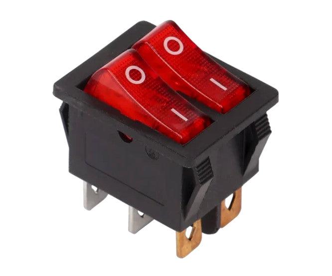 Rocker Switch Dpst Illuminated Red 15 A 250 V Kcd2 4 2101 N - Livestainable.co.za