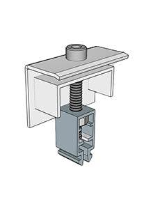 KD Solar stainless steel self bonding adjustable end-clamp with 40mm Alancap - Livestainable.co.za