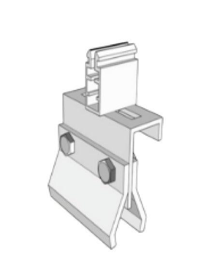 KD Solar clip-lock portrait long-rail mounting bracket with push-clip - Livestainable.co.za