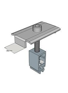 KD Solar stainless steel self-bonding mid-clamp with push-clip - Livestainable.co.za