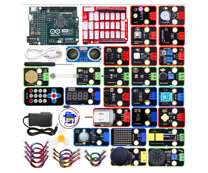 Sensors Assortment / Kit 24pcs + Uno R4 Minima Board Ke3086 S