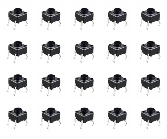 Pcb Tactile Switch 6x6mm H=4.3mm Blk 1 K/Bag Kfc A06 4.3