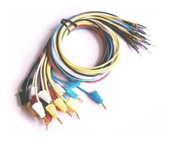 2mm Banana Plug To Pin Test Lead 10 Set 600mm Klg 0.65 2 60/H