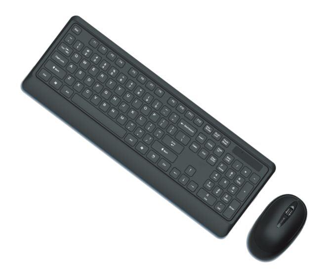 Wireless Keyboard + Mouse Combo Black Km250 - Livestainable.co.za