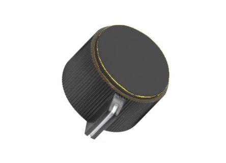 Knob Black Plastic With Black Top 19mm Kn113 B Bk - Livestainable.co.za