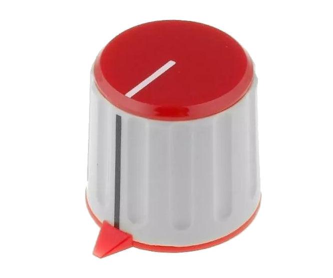 Capped Knob 20mm Point 6.4mm Shaft Red & Grey Kn116 E 64 G Red - Livestainable.co.za