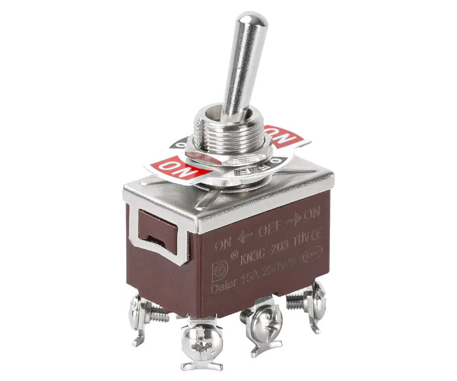 Large Toggle Switch Dpdt On Off On Screw Terminal Kn3 C 203